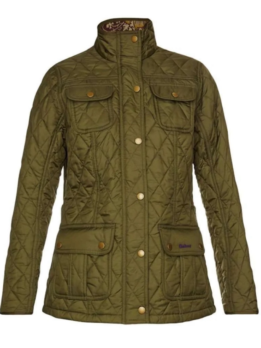 Barbour Olive Quilted Puffer Jacket